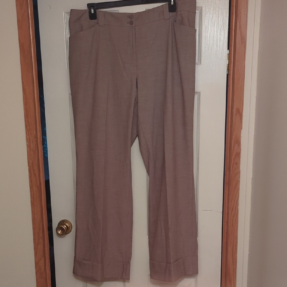 Lane Bryant Tan Wide Leg Pants Professional Style
